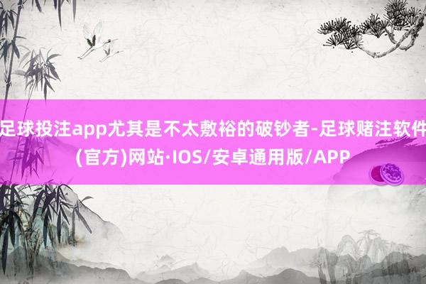 足球投注app尤其是不太敷裕的破钞者-足球赌注软件(官方)网站·IOS/安卓通用版/APP