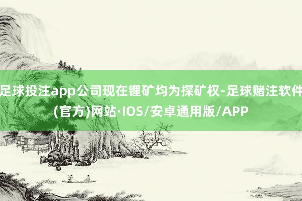 足球投注app公司现在锂矿均为探矿权-足球赌注软件(官方)网站·IOS/安卓通用版/APP