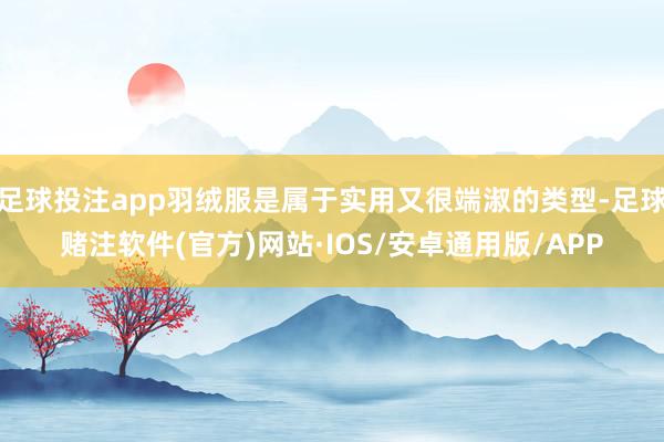 足球投注app羽绒服是属于实用又很端淑的类型-足球赌注软件(官方)网站·IOS/安卓通用版/APP