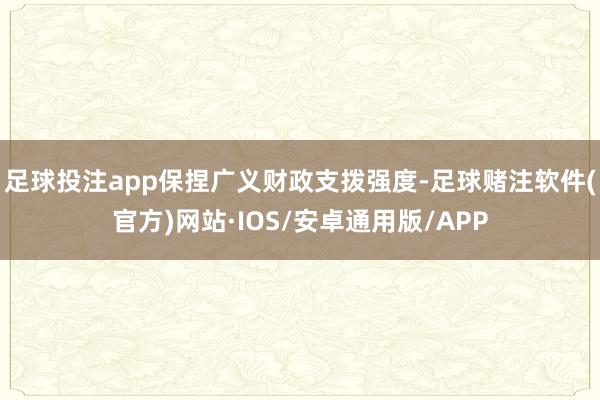 足球投注app保捏广义财政支拨强度-足球赌注软件(官方)网站·IOS/安卓通用版/APP