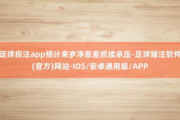 足球投注app预计来岁净息差抓续承压-足球赌注软件(官方)网站·IOS/安卓通用版/APP