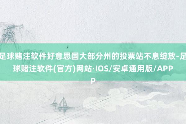 足球赌注软件好意思国大部分州的投票站不息绽放-足球赌注软件(官方)网站·IOS/安卓通用版/APP