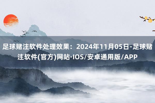 足球赌注软件处理效果：2024年11月05日-足球赌注软件(官方)网站·IOS/安卓通用版/APP