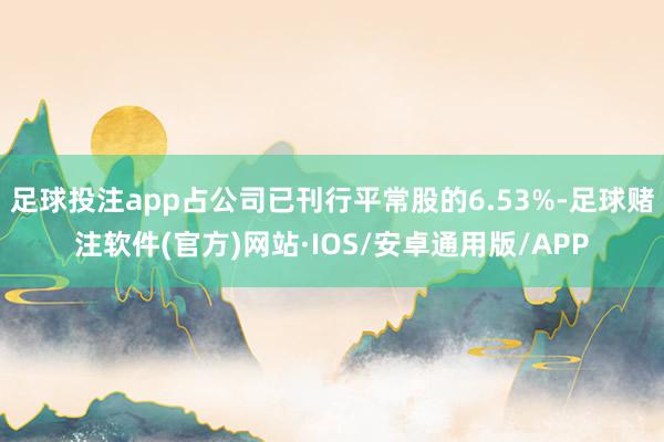 足球投注app占公司已刊行平常股的6.53%-足球赌注软件(官方)网站·IOS/安卓通用版/APP