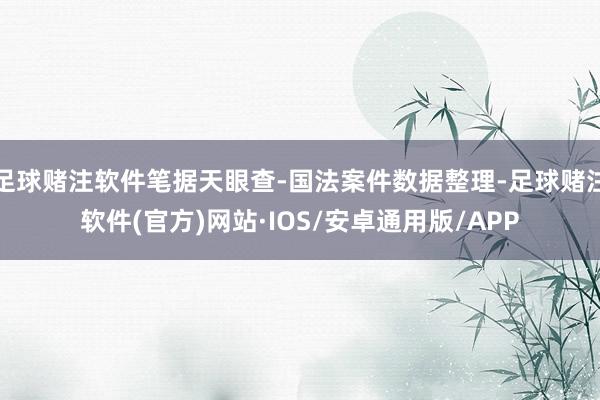 足球赌注软件笔据天眼查-国法案件数据整理-足球赌注软件(官方)网站·IOS/安卓通用版/APP