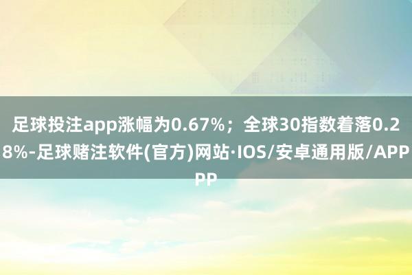 足球投注app涨幅为0.67%；全球30指数着落0.28%-足球赌注软件(官方)网站·IOS/安卓通用版/APP