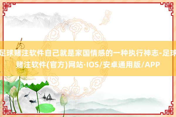 足球赌注软件自己就是家国情感的一种执行神志-足球赌注软件(官方)网站·IOS/安卓通用版/APP