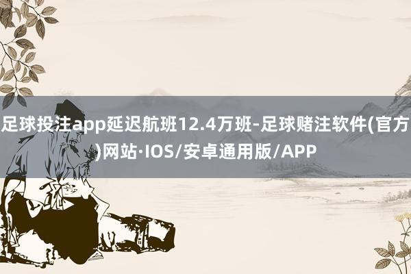 足球投注app延迟航班12.4万班-足球赌注软件(官方)网站·IOS/安卓通用版/APP