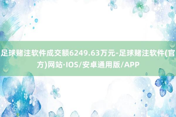 足球赌注软件成交额6249.63万元-足球赌注软件(官方)网站·IOS/安卓通用版/APP