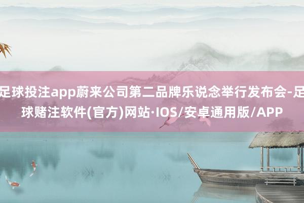 足球投注app蔚来公司第二品牌乐说念举行发布会-足球赌注软件(官方)网站·IOS/安卓通用版/APP