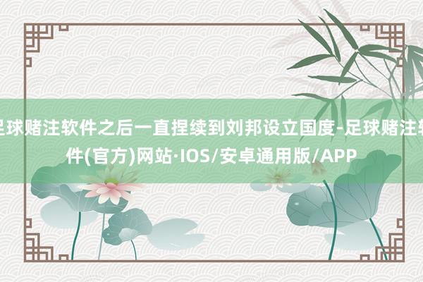足球赌注软件之后一直捏续到刘邦设立国度-足球赌注软件(官方)网站·IOS/安卓通用版/APP