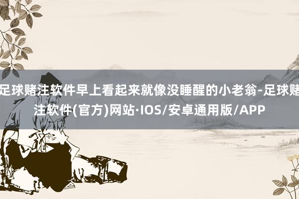 足球赌注软件早上看起来就像没睡醒的小老翁-足球赌注软件(官方)网站·IOS/安卓通用版/APP