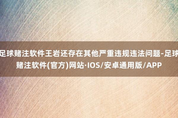 足球赌注软件王岩还存在其他严重违规违法问题-足球赌注软件(官方)网站·IOS/安卓通用版/APP