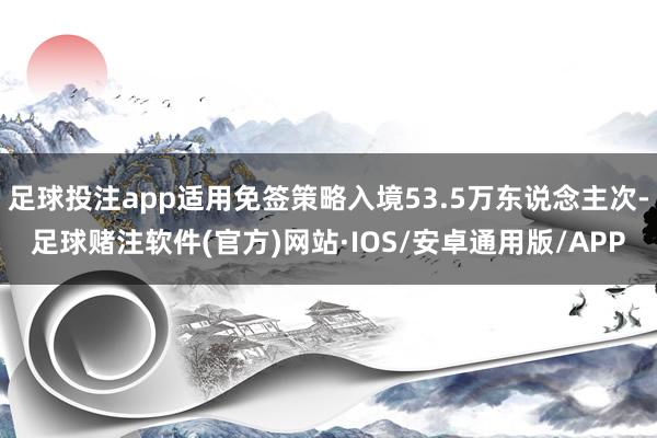 足球投注app适用免签策略入境53.5万东说念主次-足球赌注软件(官方)网站·IOS/安卓通用版/APP