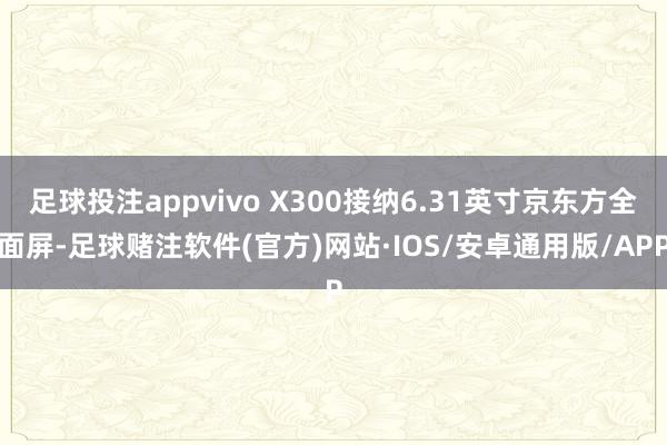 足球投注appvivo X300接纳6.31英寸京东方全面屏-足球赌注软件(官方)网站·IOS/安卓通用版/APP