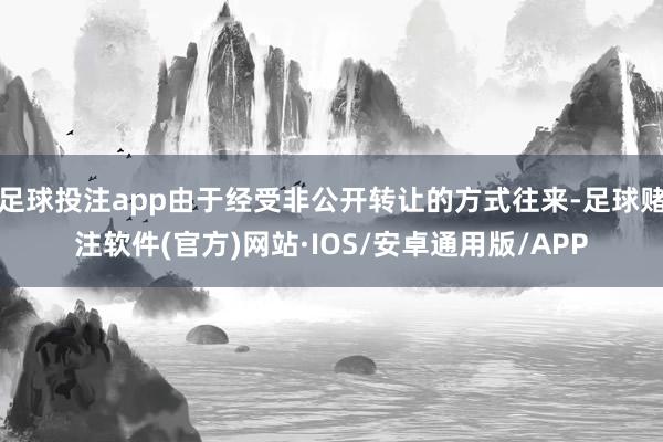 足球投注app由于经受非公开转让的方式往来-足球赌注软件(官方)网站·IOS/安卓通用版/APP