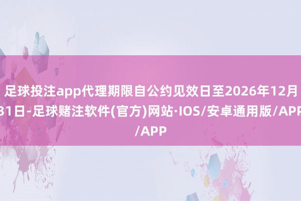 足球投注app代理期限自公约见效日至2026年12月31日-足球赌注软件(官方)网站·IOS/安卓通用版/APP