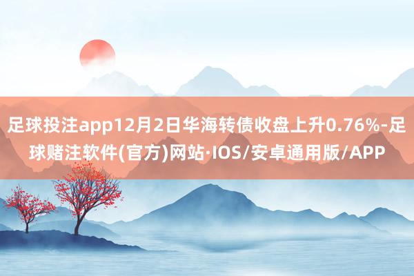 足球投注app12月2日华海转债收盘上升0.76%-足球赌注软件(官方)网站·IOS/安卓通用版/APP