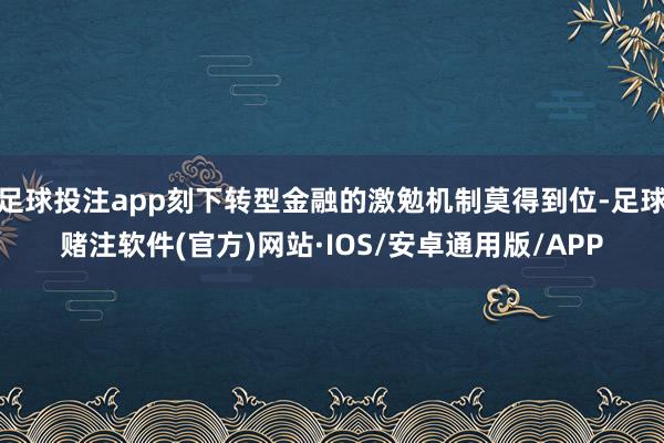 足球投注app刻下转型金融的激勉机制莫得到位-足球赌注软件(官方)网站·IOS/安卓通用版/APP