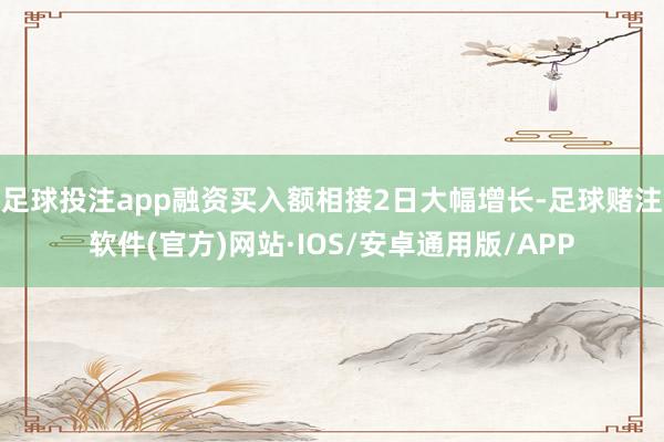 足球投注app融资买入额相接2日大幅增长-足球赌注软件(官方)网站·IOS/安卓通用版/APP