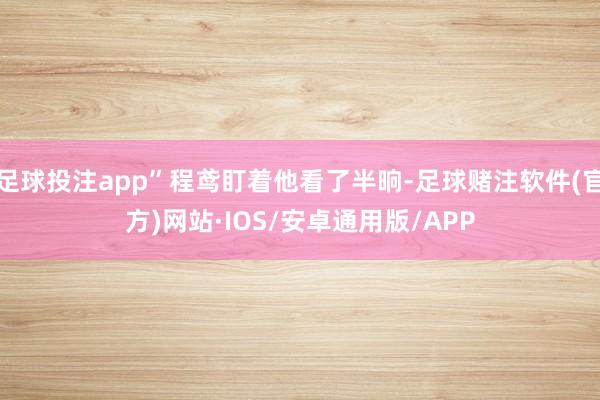 足球投注app”程鸢盯着他看了半晌-足球赌注软件(官方)网站·IOS/安卓通用版/APP
