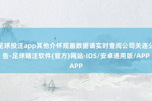 足球投注app其他介怀规画数据请实时查阅公司关连公告-足球赌注软件(官方)网站·IOS/安卓通用版/APP