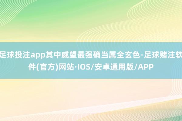 足球投注app其中威望最强确当属全玄色-足球赌注软件(官方)网站·IOS/安卓通用版/APP