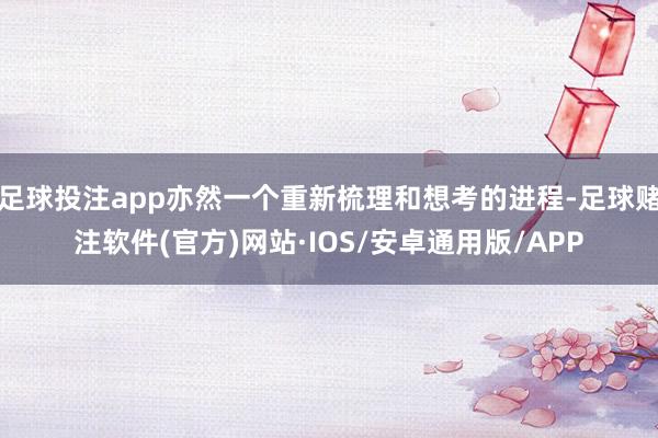 足球投注app亦然一个重新梳理和想考的进程-足球赌注软件(官方)网站·IOS/安卓通用版/APP