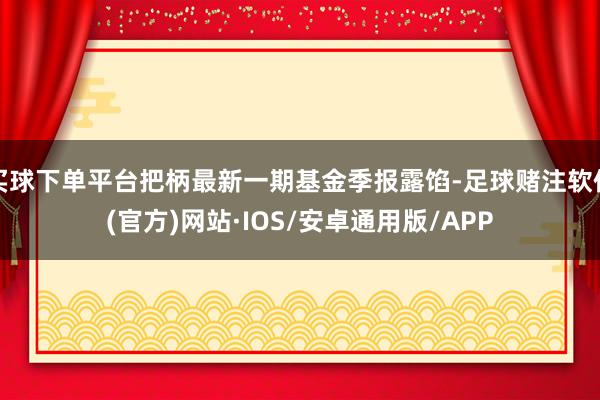 买球下单平台把柄最新一期基金季报露馅-足球赌注软件(官方)网站·IOS/安卓通用版/APP