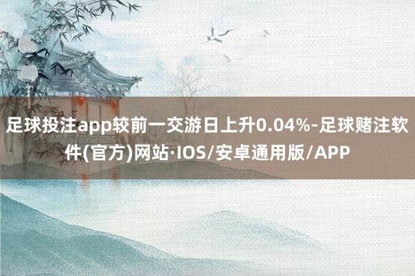 足球投注app较前一交游日上升0.04%-足球赌注软件(官方)网站·IOS/安卓通用版/APP