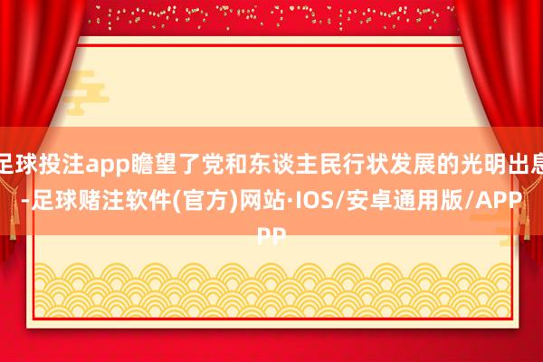 足球投注app瞻望了党和东谈主民行状发展的光明出息-足球赌注软件(官方)网站·IOS/安卓通用版/APP