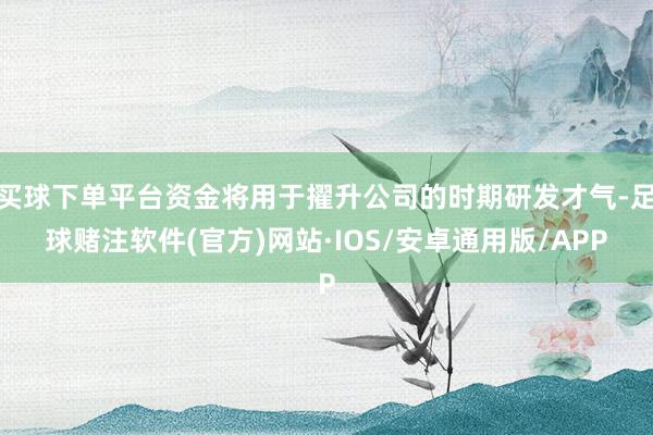 买球下单平台资金将用于擢升公司的时期研发才气-足球赌注软件(官方)网站·IOS/安卓通用版/APP