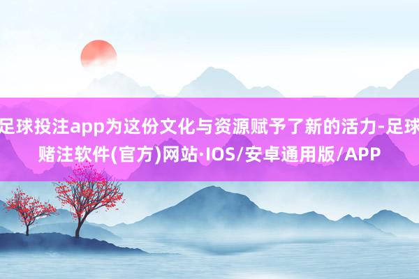 足球投注app为这份文化与资源赋予了新的活力-足球赌注软件(官方)网站·IOS/安卓通用版/APP