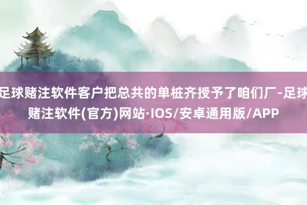 足球赌注软件客户把总共的单桩齐授予了咱们厂-足球赌注软件(官方)网站·IOS/安卓通用版/APP